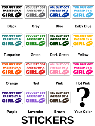 You Just Got Passed By A Girl Stickers